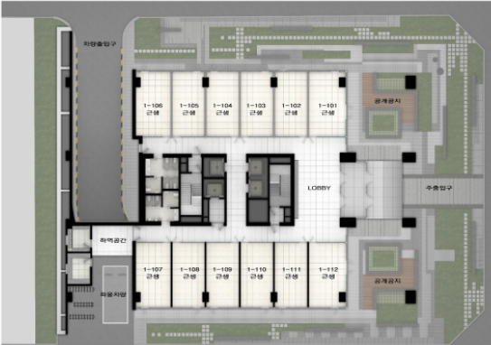 지상1층 평면도
