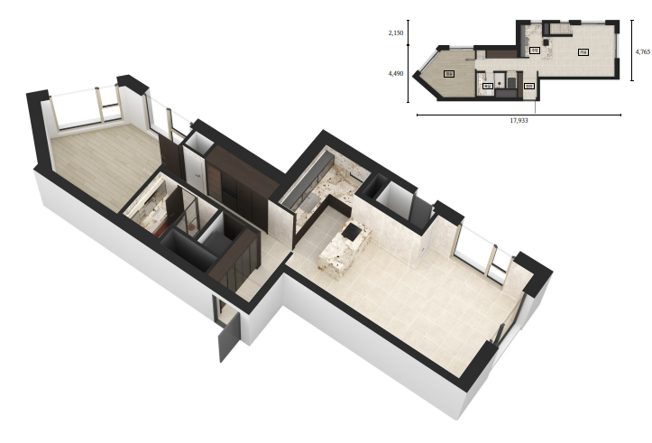 오피스텔 66 평면도